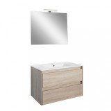Mobilier complet de baie Porto Prime 80 &icirc;n culoarea stejarului Sonoma