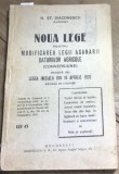 E. 1 Noua lege pentru modificarea legii asanarii datoriilor agricole - N. St. Diaconescu, Editura Eminescu, Juridica Veche 1932