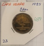 487 Cape Verde, Capul Verde, 1 Escudo 1985, KM#23