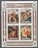 Zaire 1983 Painting, Religion, Christmas, perf. sheet, MNH R.068, Nestampilat