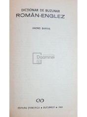 Andrei Bantas - Dictionar de buzunar roman-englez, englez-roman (Editia: 1969) foto