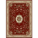 Covor Model Lotos 1525-210, Marime 80 x 150 cm, Grena, Rosu, Inaltime Fir 8 mm, Antialergic, Polipropilena, Living, Dormitor, Sufragerie, Birou