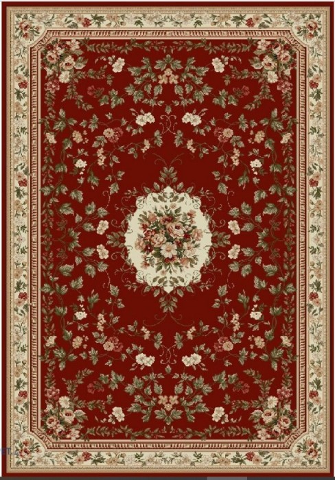 Covor Model Lotos 1525-210, Marime 80 x 150 cm, Grena, Rosu, Inaltime Fir 8 mm, Antialergic, Polipropilena, Living, Dormitor, Sufragerie, Birou