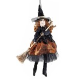 Figurina Vrajitoare Befana textil multicolor cm 16x5x29 H