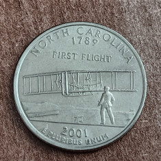 M3 C50 - Quarter dollar - sfert dolar - 2001 - North Carolina - P - America USA