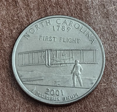 M3 C50 - Quarter dollar - sfert dolar - 2001 - North Carolina - D - America USA foto
