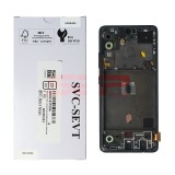 LCD+Touchscreen cu Rama Samsung Galaxy A51 5G / A516 BLACK Original Service Pack (Versiunea 5G)
