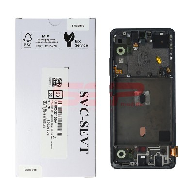 LCD+Touchscreen cu Rama Samsung Galaxy A51 5G / A516 BLACK Original Service Pack foto