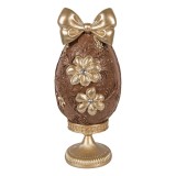 Cumpara ieftin Ou decorativ Paste polirasina maro aurie 10x9x21 cm