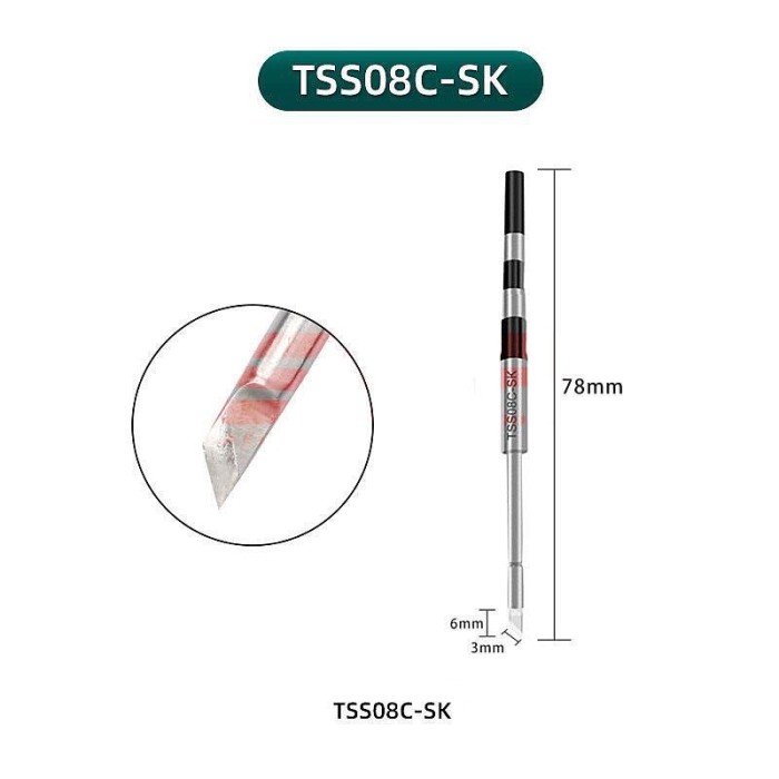 Varf otel pentru statie lipit Quick Q8 cod TSS08C-SK