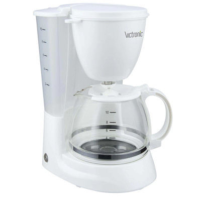 Filtru de cafea Victronic, 750 W, 1.25 l, 10-12 cesti, Alb foto