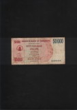 Rar! Zimbabwe 50000 50.000 dollars 2007 seria3480205