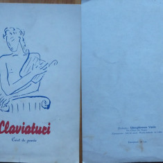 Claviaturi , Caiet de poezie , an 2 , nr. 2 , 1942