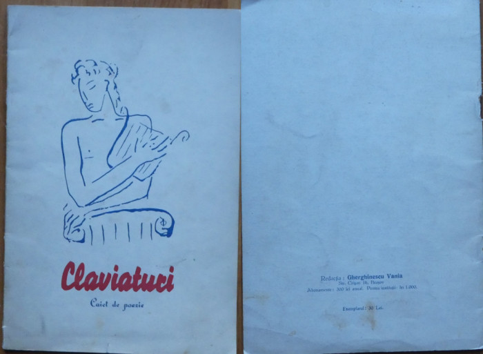 Claviaturi , Caiet de poezie , an 2 , nr. 2 , 1942