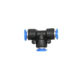 Mufa rapida T din plastic pentru furtun pneumatic fi 6 mm