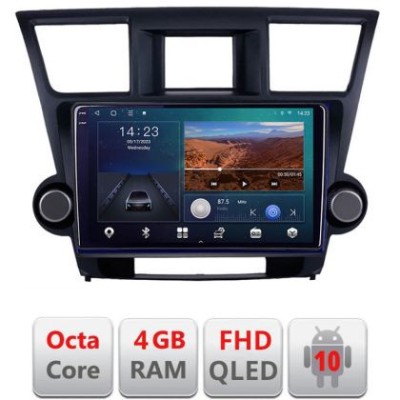 Navigatie Toyota Highlander 2007-2013 Android Ecran QLED octa core 4+64 carplay android auto KIT-highlander+EDT-E310V3 CarStore Technology foto