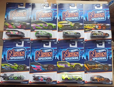 Machete HotWheels - set Neon Speeders Mix 1 complet foto