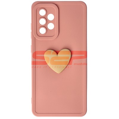 Toc silicon 3D Cartoon Samsung Galaxy A52 / A52 5G Pink Heart foto