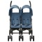 Carucior dublu, bleumarin, otel - 2