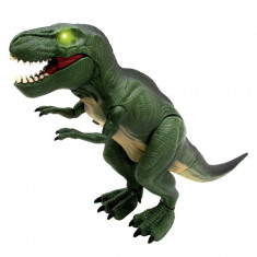 Dinozaur T-Rex, lumini si sunete, 29 cm, 3 ani+, marime medie foto