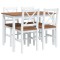 Set mobilier de bucatarie, 5 piese, maro si alb