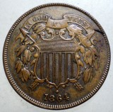 F.552 USA SUA UNION SHIELD 2 CENTS 1864 EROARE