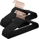 Set 50 umerase din catifea anti-alunecare SONGMICS, 43,5 cm, negre