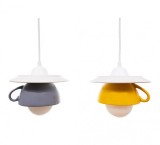 Cumpara ieftin Lustra Deco Republic &bdquo;Afternoon tea grey&amp;yellow twins&rdquo; cesti si farfurii ceramice