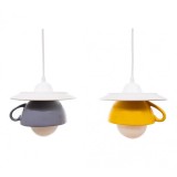 Lustra Deco Republic &bdquo;Afternoon tea grey&amp;yellow twins&rdquo; cesti si farfurii ceramice