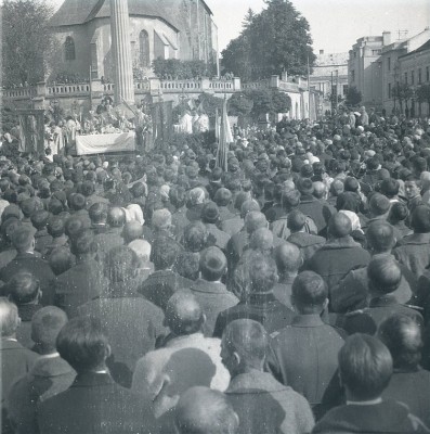 HST 302S Negativ pe celuloid episcop Iuliu Hossu la Dej anii 1930 foto