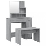 Set masuta de toaleta, gri sonoma, 86,5x35x136 cm
