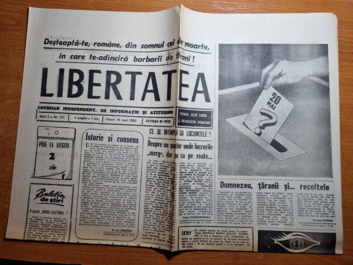 libertatea 18 mai 1990-primele alegeri libere