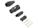 Mufă XLR Mamă 3 Pin Dreptă pe Cablu, Neutrik