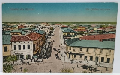 SALUTARI DIN GIURGIU , STRADA STEFAN CEL MARE , CARTE POSTALA , 1924 foto