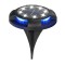 Lampa solara LED tip spot pentru gradina Flippy, cu 4 leduri laterale multicolore si 8 leduri principale alb rece, IP65, material ABS, baterie 2V, 700