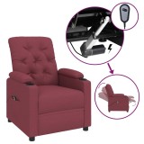 Cumpara ieftin Fotoliu rabatabil electric, rosu vin, material textil