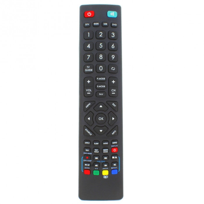 Telecomanda LED/LCD TV 3D Technika/Blaupunkt/SHARP/E-Motion, neagra, compatibila cu telecomandaoriginala