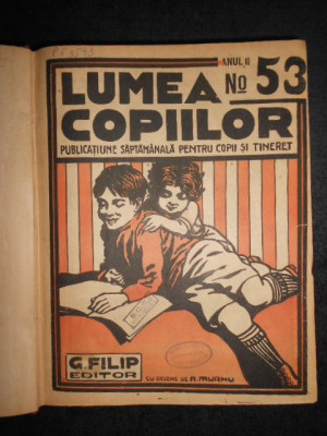 Lumea copiilor. Publicatiune saptamanala pentru copii si tineret. 51 numere 1923 foto