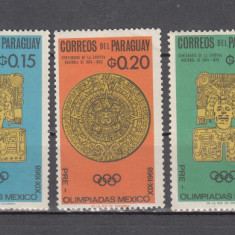 M2 TS6 6 - Timbre foarte vechi - Paraguay - Jocurile pre-olimpice - Mexic 1968