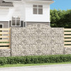 Cosuri gabion arcuite 5 buc, 300x30x180/200 cm, fier galvanizat GartenMobel Dekor, vidaXL