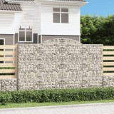 VidaXL Coșuri gabion arcuite 5 buc, 300x30x180/200 cm, fier galvanizat