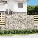 VidaXL Coșuri gabion arcuite 8 buc, 300x50x180/200 cm, fier galvanizat