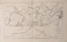 Harta veche - Cursul Dunarii, anul 1806