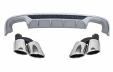 Difuzor Bara Spate cu Ornamente toba Audi A3 8V Facelift Hatchback Sportback (2016-2019) S3 Design pentru Bara Standard Performance AutoTuning