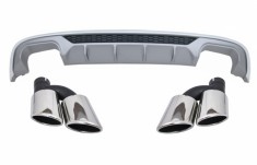 Difuzor Bara Spate cu Ornamente toba Audi A3 8V Facelift Hatchback Sportback (2016-2019) S3 Design pentru Bara Standard Performance AutoTuning