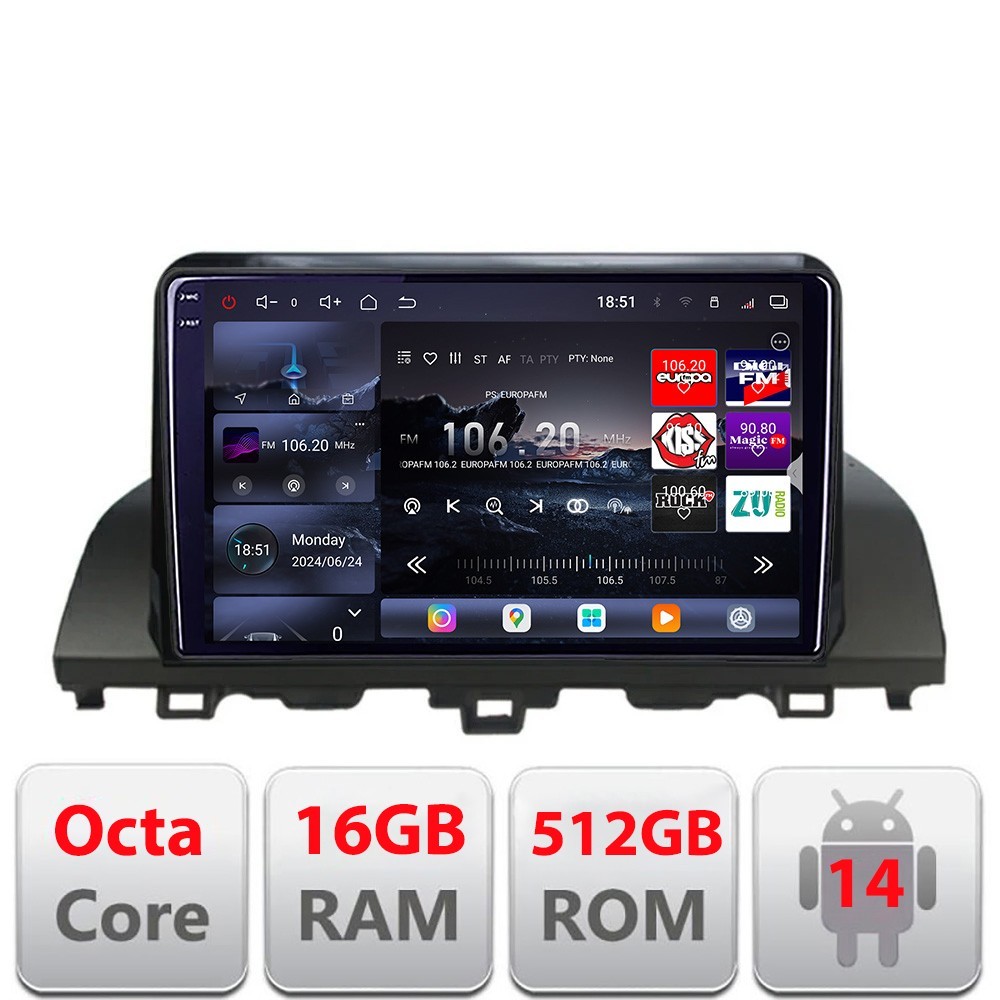 Navigatie Honda Accord 2019-2022 Qled 2K Octa Core 16+512 LTE 4G DSP ...