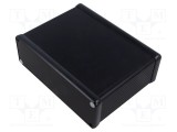 Carcasă aluminiu neagră HAMMOND 1455 cu panou 165x120x51,5mm