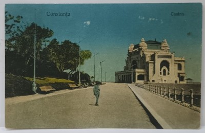 CONSTANTA , CASINO , SI PROMENADA , CARTE POSTALA , 1924 foto