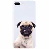 Husa silicon pentru Apple Iphone 7 Plus, Simple Pug Selfie