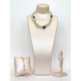 Cumpara ieftin Set Bijuterii Aurit Allure: Cuarț Rutilat, Obsidian, Diaspor, Perle Argint 925 Placat Aur Roz, Colier, Brățară, Cercei, Made in Italy